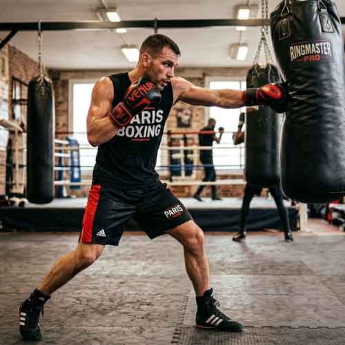 Travail technique sur sac de frappe